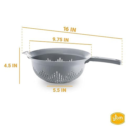 Large Strainer With Handle Grey