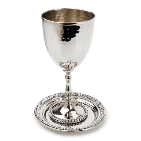 Brass Hammered Kiddush Cup