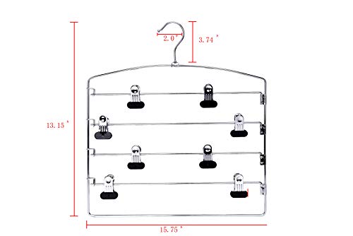 heavy Duty 4 Tier Rack  W Clips Swivel Hook