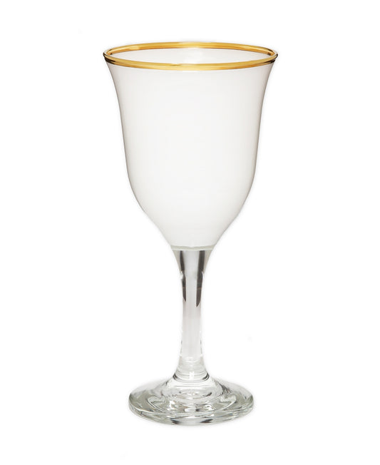 Water Glasses Gold Rim