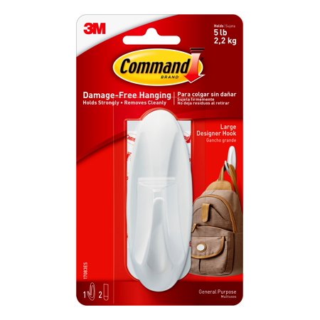 HOOK COMMAND LG WHT