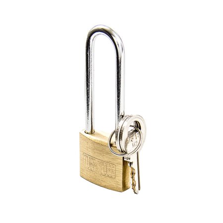 BRASS PADLOCK 1" LONG SHACKLE KD CARDED