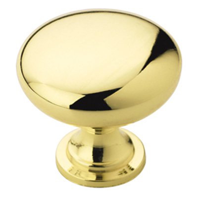 KNOB 1-1/4" POL BRASS