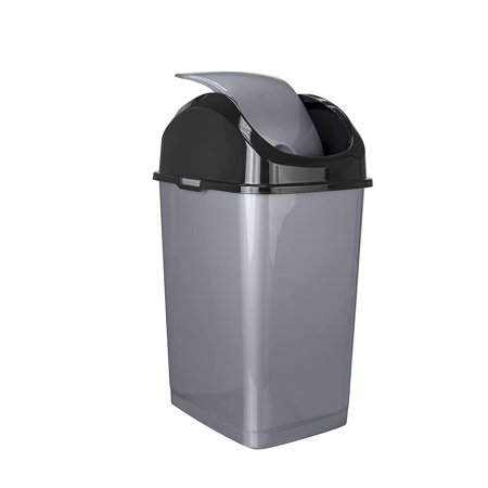 Supirio Slim Swing Trash Can Grey