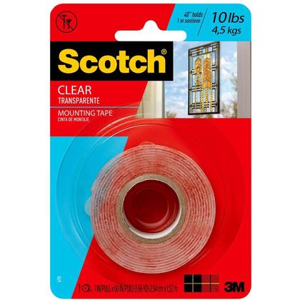 3M MOUNTING TAPE-SUPER CLEAR 15 LB 1