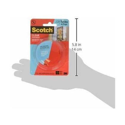 3M MOUNTING TAPE-SUPER CLEAR 15 LB 3