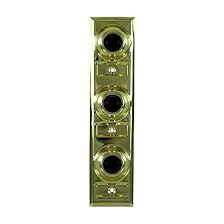 3 GANG UNLIGHTED BRASS PUSHBUTTON