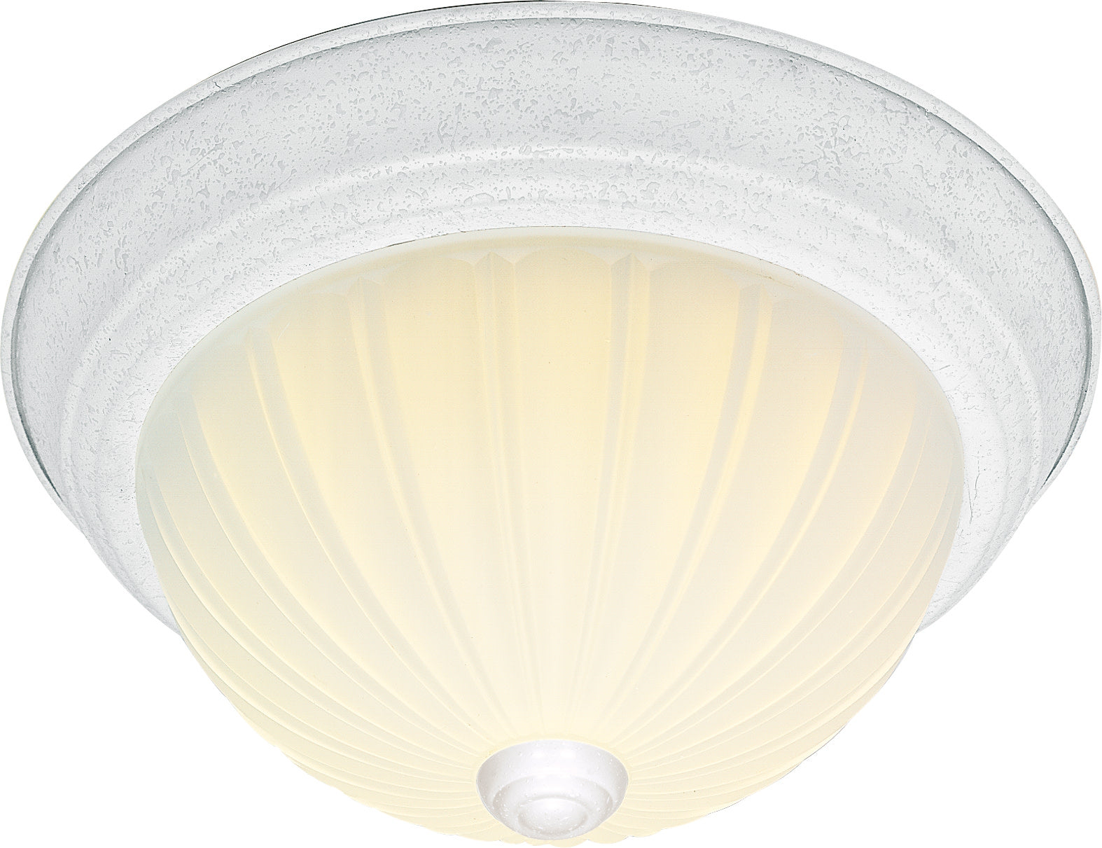 3 Light - 15" - Flush Mount - Frosted Melon Glass