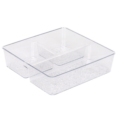 3 Section Storage Organizer Clear 8'' X 8'' X 2'' 1