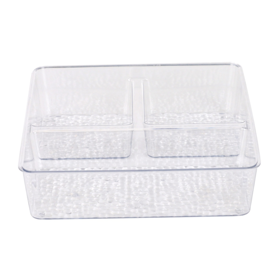 3 Section Storage Organizer Clear 8'' X 8'' X 2'' 2