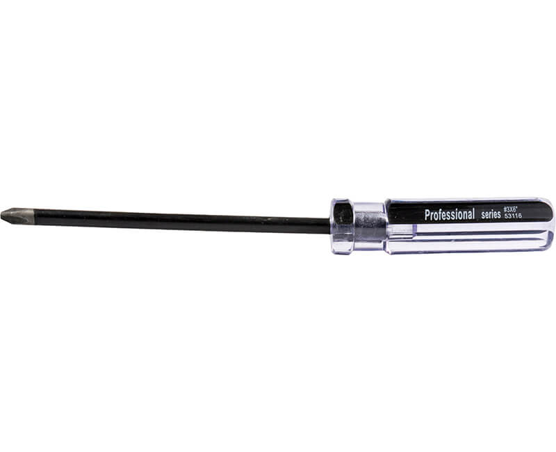 #3 X 6" PHILLIPS SCREWDRIVER CHROME VANADIUM CARDE