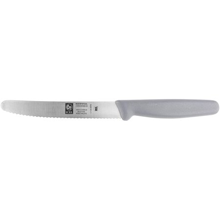 Icel Paring Knife (Grey, 4.5", Round Serrated)