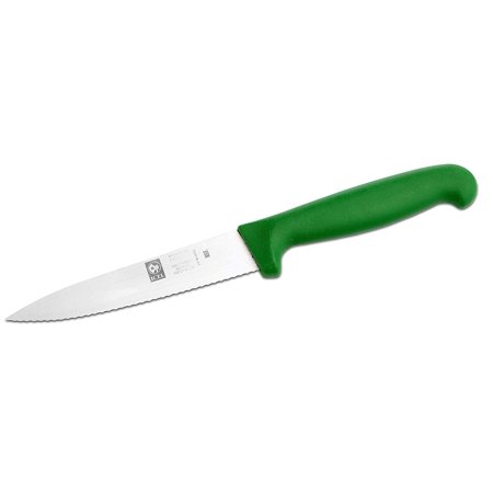 Icel Paring Knife (Green, 4.5", Pointy Serrated)