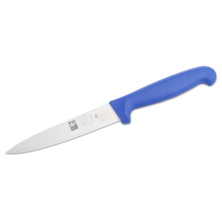 Icel Paring Knife (Blue, 4.5", Pointy Serrated)