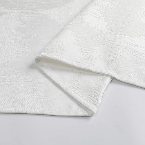 Majestic Tablecloth, Chenille Circle-White