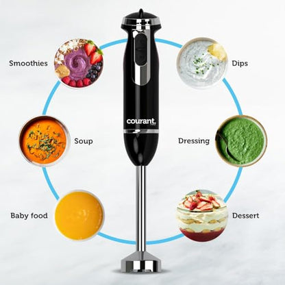 Courant Stainless Steel Hand Blender 350 Watts Black