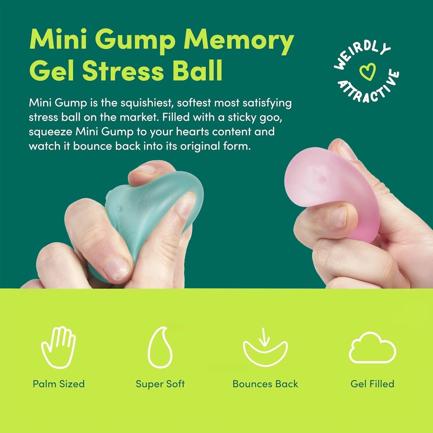 Speks Gump Memory Gel Stress Ball - Moon Jelly