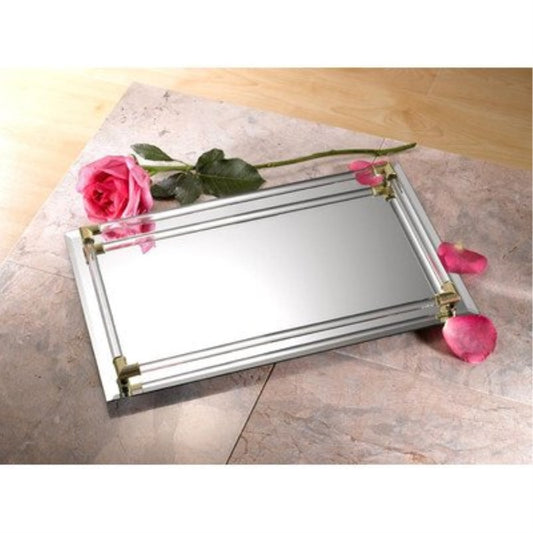 Mirror Tray w/ Crystal Border 12x16