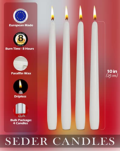 4PK. European Seder Candles 8-Hour 2