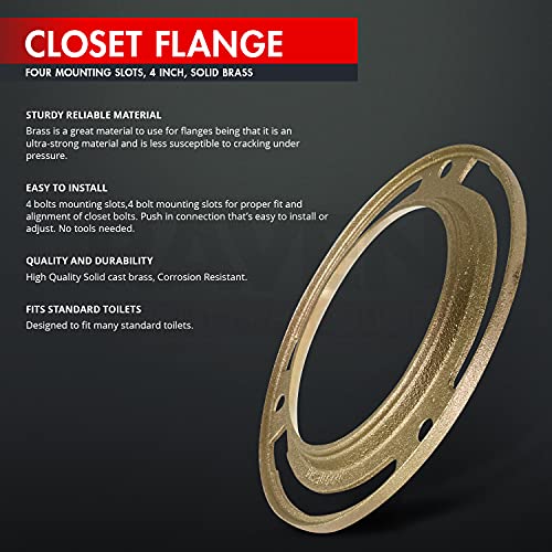 4" Brass Closet Flange 3