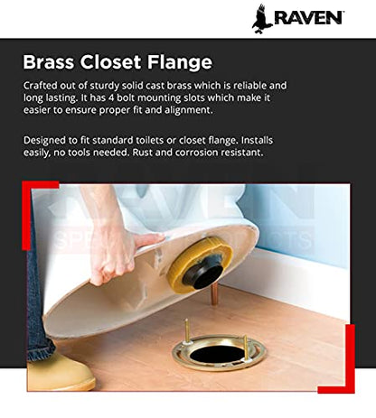4" Brass Closet Flange 4