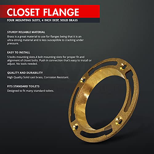 4" Brass Deep Flange 3