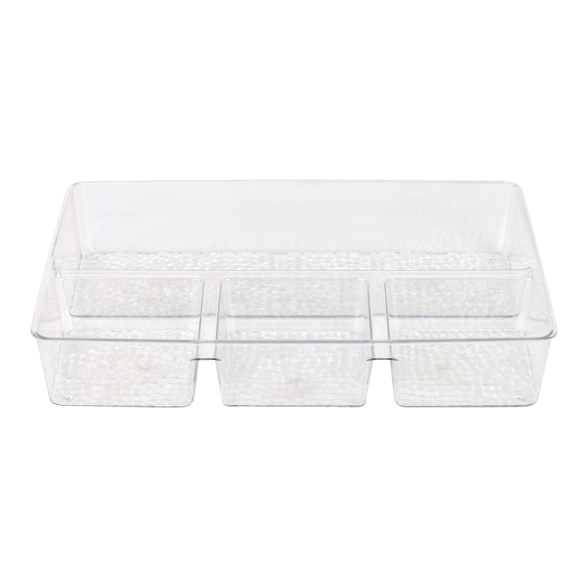 4 Section Storage Organizer Clear Small 12'' X 8'' X 2'' 1