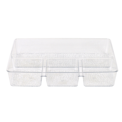 4 Section Storage Organizer Clear Small 12'' X 8'' X 2'' 1