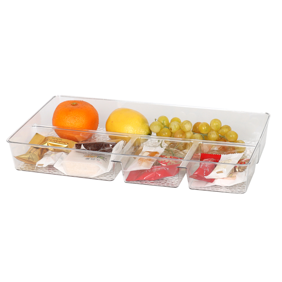 4 Section Storage Orgnizer Clear Medium 15'' X 8'' X 2'' 3