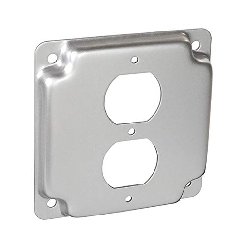 4'' X 4'' Raised Cover Duplex Steel
