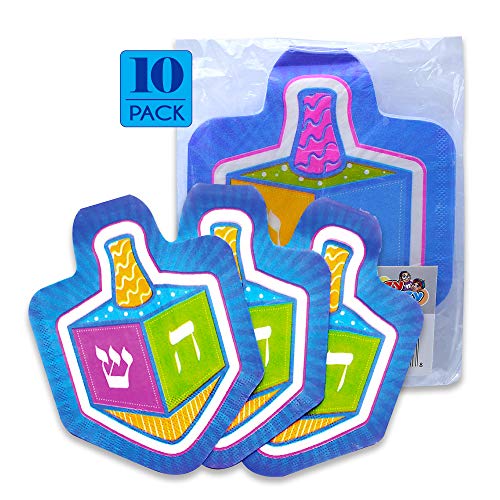 10Pk Dreidel Shaped Napkins