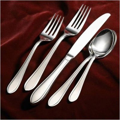 Wallace, Newbury Frost 65 Piece Flatware Set, 18/10 Stainless Steel