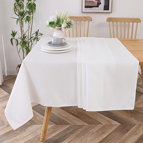 Majestic Tablecloth, Chenille, White