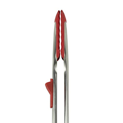 Tovolo Silicone Tip Top Tongs Red