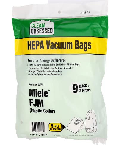 Miele Fjm Vac Bags-9Pk +2 Filters