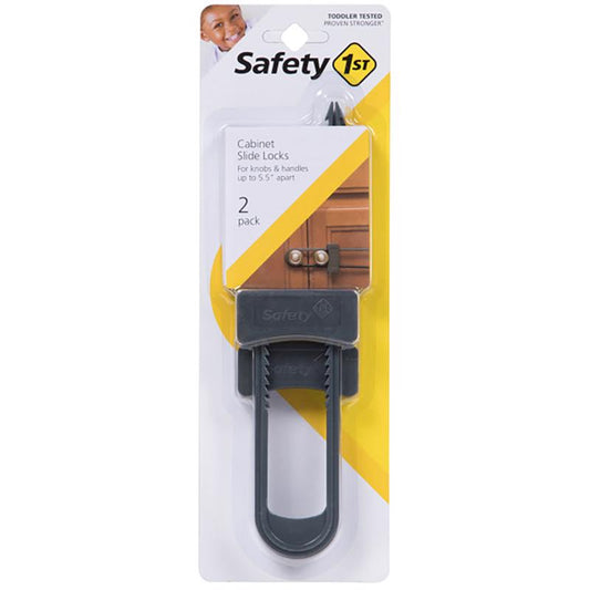 Safety 1st Black Plastic Decor Slide Lock 2 pk