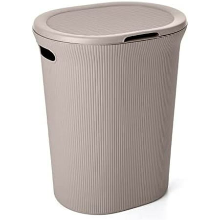 Ribbed Hamper-Taupe