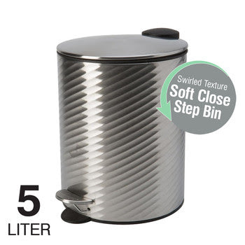 5L Waste Bin w/ Soft-Close Lid Stainless Steel