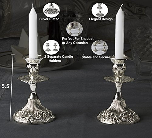 5'' candle stick silver plated 1
