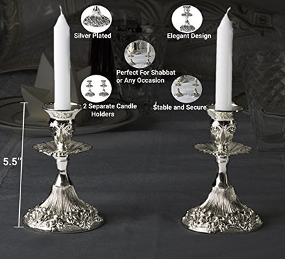 5'' candle stick silver plated 1