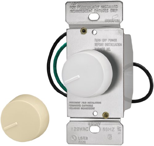 600 WATT ROTARY DIMMER WHITE CLAMSHELL