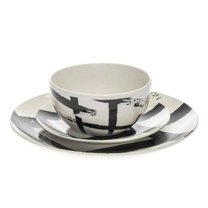 Grafite Porcelain 12 Pc Dinnerware Set