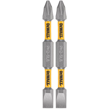 Dewalt Maxfit 2-3/4'' #2 Phillip #8 Slotted Bits 2Pk