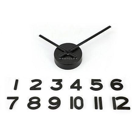 WALL CLOCK-20″ FLOATING DIAL PEEL AND STICKw-METAL HANDS