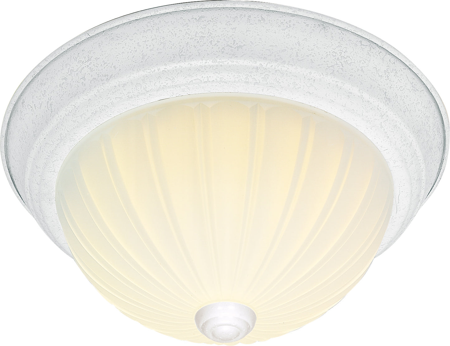 2 Light - 13" - Flush Mount - Frosted Melon Glass