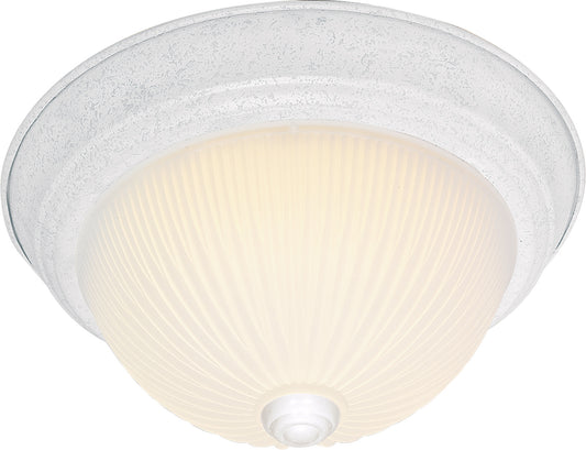 2 Light - 11" - Flush Mount - Frosted Ribbed