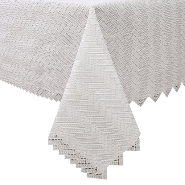 Majestic Tablecloths Lace (70"X160") Chevron Lined