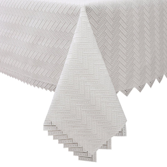 Majestic Tablecloths Lace (70"X160") Chevron Lined