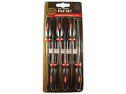 6 PC. NEEDLE FILE SET RUBBER GRIP HANDLE CARDED