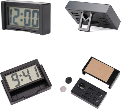 Small Digital Clock,  with Jumbo LCD Time & Day Display, Black